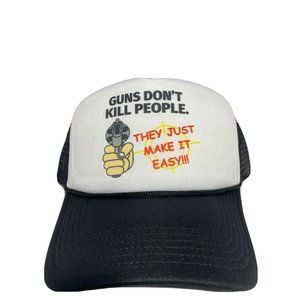 Guns Don't Kill People Trucker Hat Mesh Hat Adjustable Cap